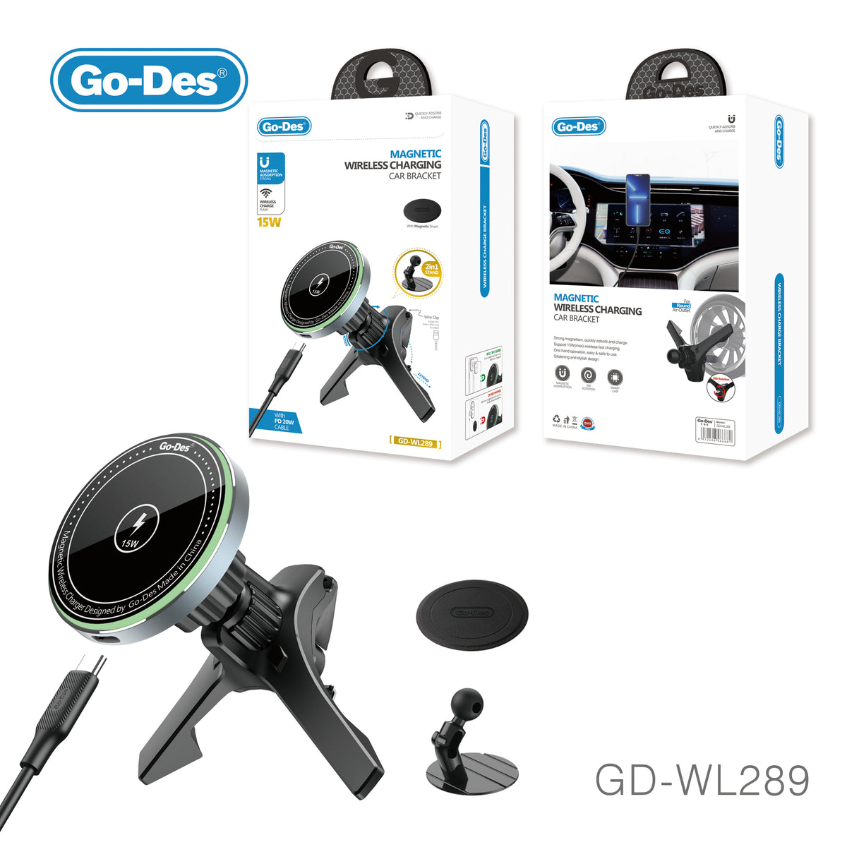 Go-Des Instrument Table Suction Cup Telescopic Vehicle Bracket Multifu –  godes