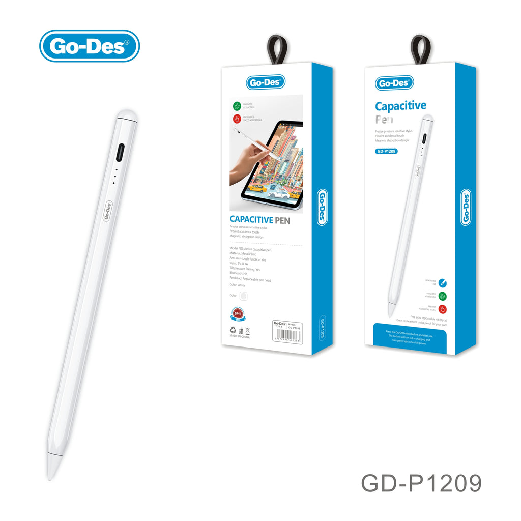 Go-Des Wireless Rechargeable Pencil For Touch Screenstablet Stylus Pens For Apple Ipad Professional Use