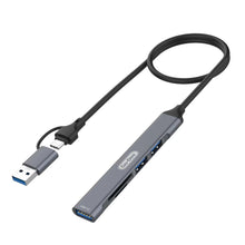 تحميل الصورة في عارض المعرض ، Go-Des Universal 7 in 2 High Speed 7 Ports USB 3.0 HUB USB 2.0 Type C Hub Cable Adapter Docking Station for Laptop PC