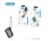 Go-Des Mini For iPhone using adpater for lighting to USB data transmit OTG Adapter