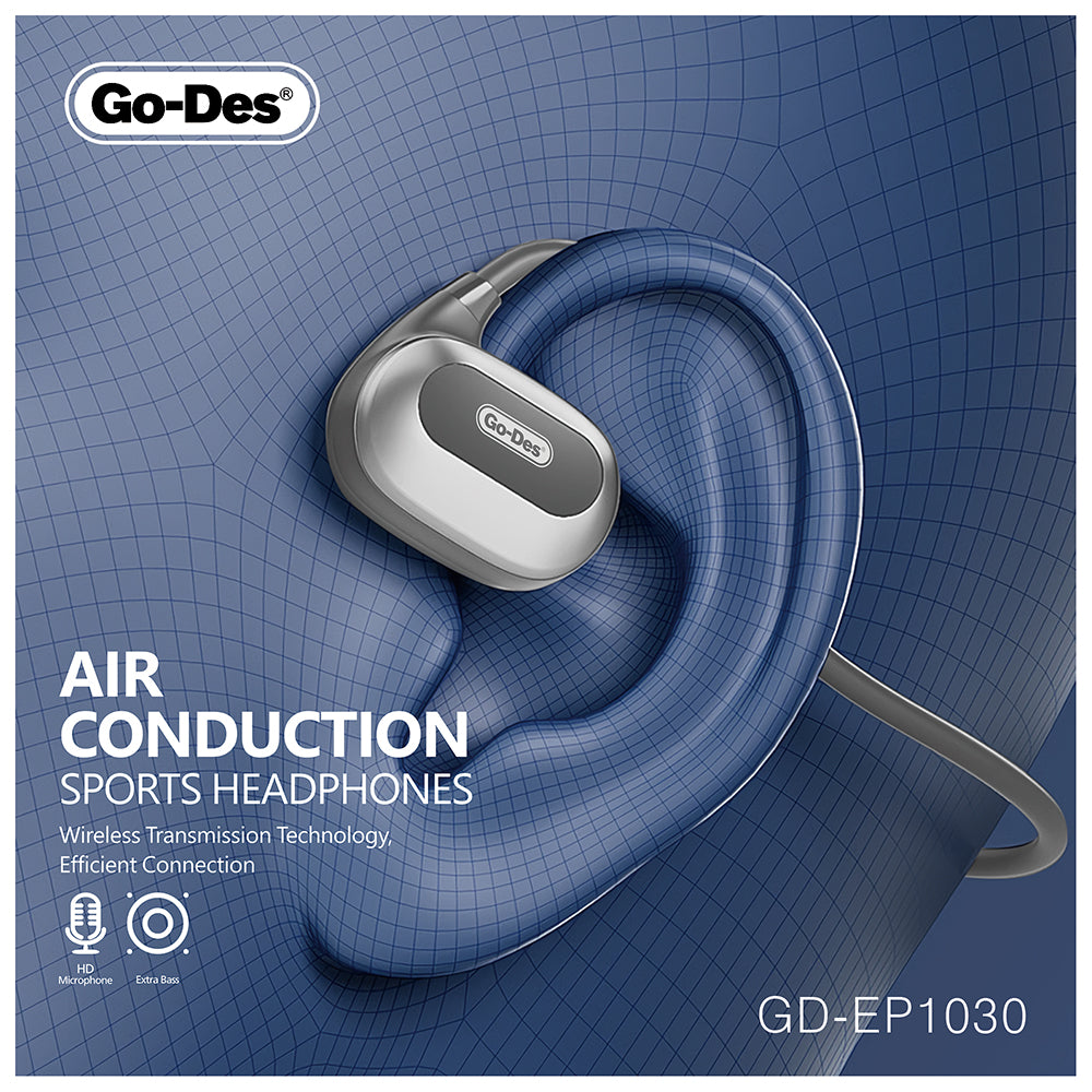 Go-Des New air conduction Bluetooth headset open mini binaural wireless sport hanging ear type