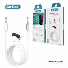 تحميل الصورة في عارض المعرض ، GAC-209  1meter /3FT 3.5MM AUX Audio Cable Male to Male Go-Des Cable Phone Car Speaker MP4 Headphone Audio Cables
