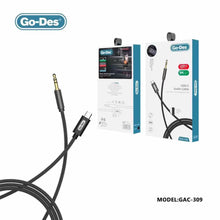 تحميل الصورة في عارض المعرض ، GAC-309  Brand Go-Des Type C Stereo Cord USB Type C Male to 3.5mm TRS Jack Aux Audio Cable for Phones audio