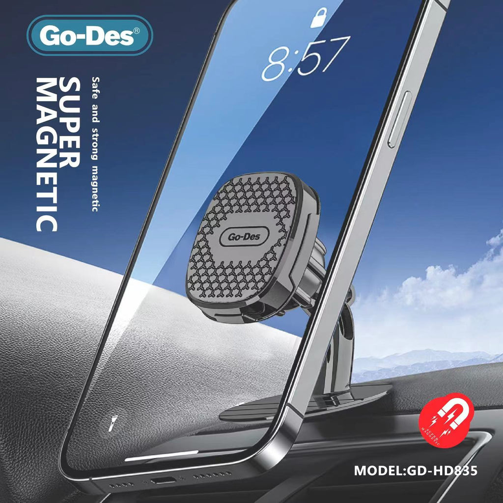 Go-Des  Intelligent dashboard in-car Magnetic holder Magnetic Car Phone Holder Stand Multifunctional Universal Magnet Wall Mobile Phone Holder