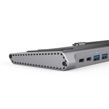 تحميل الصورة في عارض المعرض ، 14in1 USB C Type-c Hub hubs docking station dual 4K HDR, VGA, RJ45 Ethernet USB3.0 100W PD SD/TF/ Card reader 3.5mm Audio Go-Des PD Charging adapter for MacBook Pro and Huawei