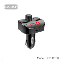 Load image into Gallery viewer, Go-Des Dual USB Port Car Charger MP3 Player Car Kit Auto Electronics Dual USB Charger LCD Display Portable Bluetooth Fm Transmitter For Car
