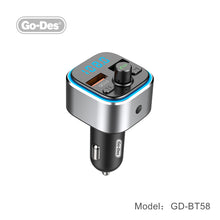 Load image into Gallery viewer, Go-Des Car Radio Adapter Dual Usb Fast Charger Setup Car Kit Wireless Mp3 Music Player with USB Port Charger Kit Bluetooth Electronics Car Play Adapter Audio Wireless FM Transmitter